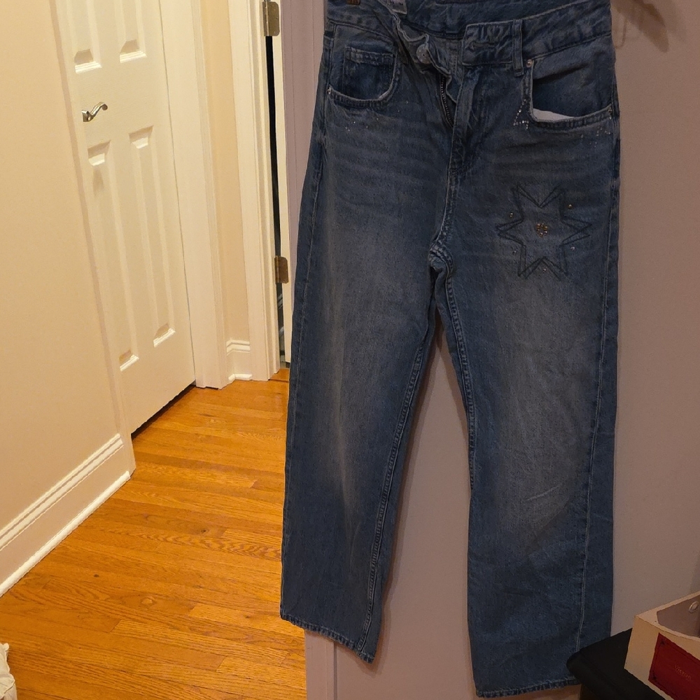 Zara Relaxed Fit Blue Jeans for Girls